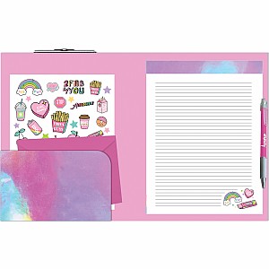 Pink Holographic Clipboard Set