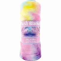 Pastel Tie Dye Plush Blanket