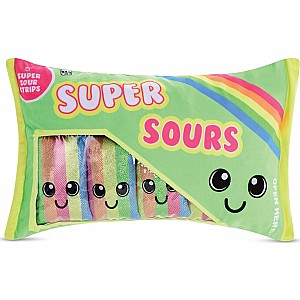 Super Sours Packaging Strawberry Scented Fleece Plush