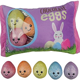 Chocolate Easter Egg Buddies Packaging Fleece Plush