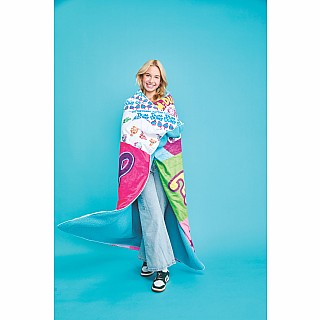 Dum-Dums Patchwork Sherpa Blanket