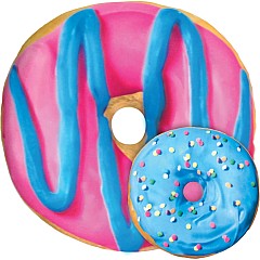 Blue & Pink Donut Pillow, Scented