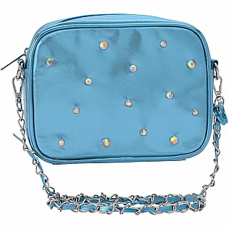 Blue Candy Gem Crossbody Bag
