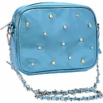 Blue Candy Gem Crossbody Bag