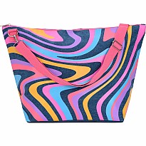 Color Swirl Denim Weekender