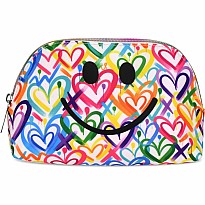 Corey Paige Hearts Oval Cosmetic Bag