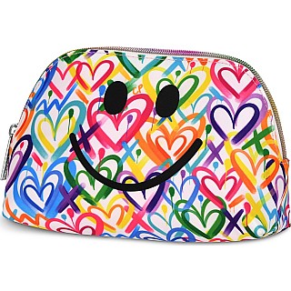 Corey Paige Hearts Oval Cosmetic Bag