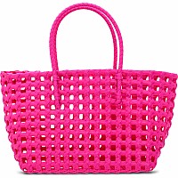 Small Pink Woven Tote