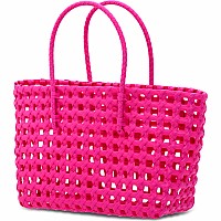 Small Pink Woven Tote