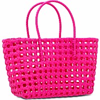 Small Pink Woven Tote