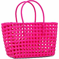 Small Pink Woven Tote
