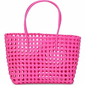 Large Pink Weave Tote