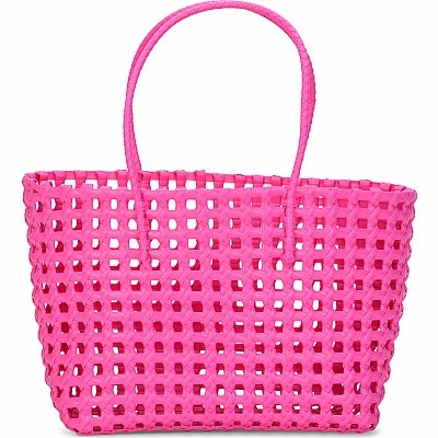 Large Pink Weave Tote