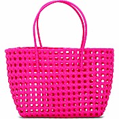 Large Pink Weave Tote