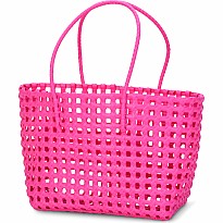 Large Pink Weave Tote