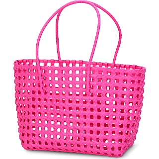 Large Pink Weave Tote