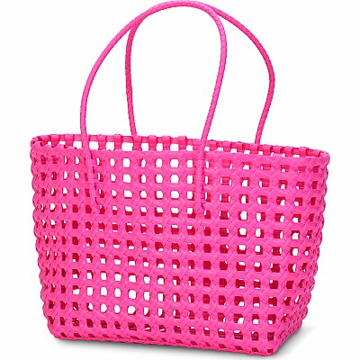 Large Pink Weave Tote