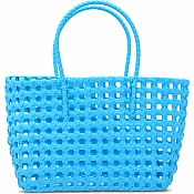 Small Blue Woven Tote