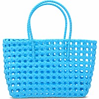 Small Blue Woven Tote