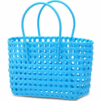 Small Blue Woven Tote