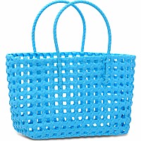 Small Blue Woven Tote