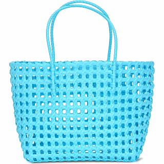 Large Blue Woven Tote