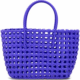 Small Purple Woven Tote