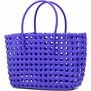 Small Purple Woven Tote