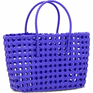 Small Purple Woven Tote