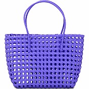 Large Purple Woven Tote