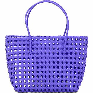 Large Purple Woven Tote