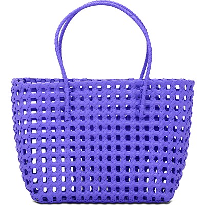 Large Purple Woven Tote