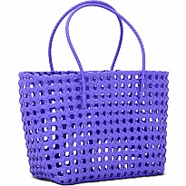 Large Purple Woven Tote