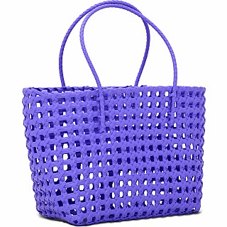 Large Purple Woven Tote