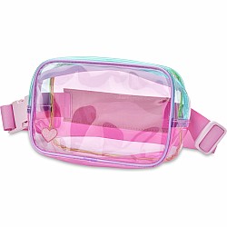 Color Block Clear Belt Bag