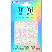 Tie Dye Nail Stickers and Nail File Set