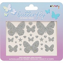 Butterfly Gem Face And Body Stickers