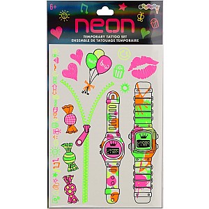 Neon Fun Tattoo Set