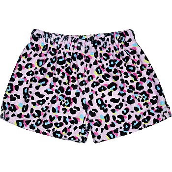 Pink Leopard Plush Shorts  Medium