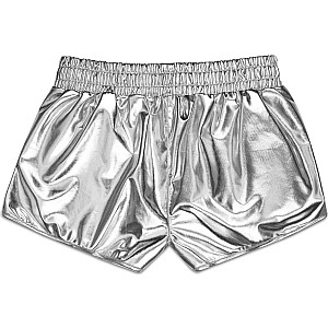 Silver Metallic Shorts (Medium)