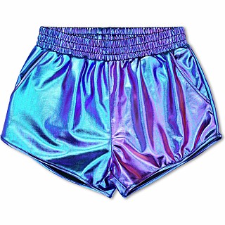 Iridescent Metallic Shorts (Adult Small (4-6))