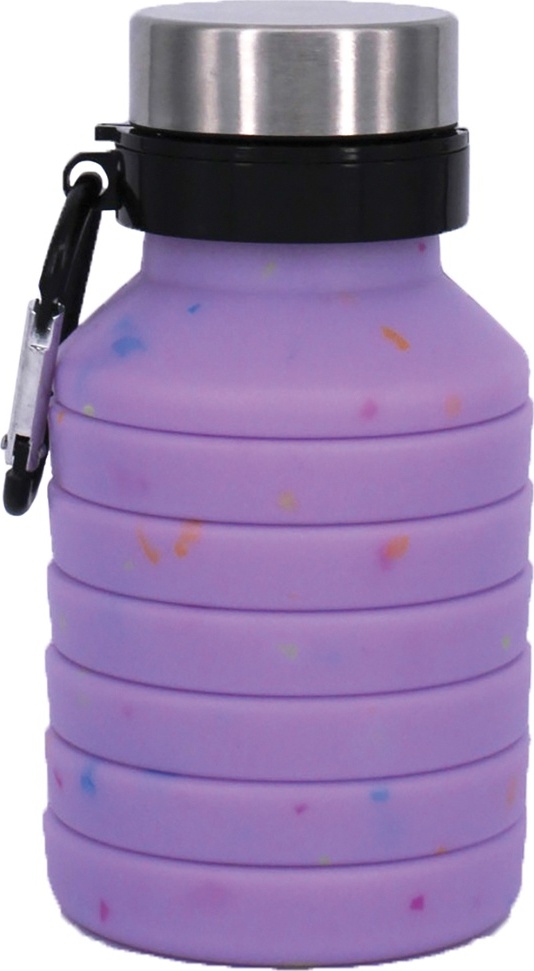 Collapsible Purple Water Bottle