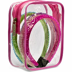 5 Pack Rhinestone Headbands In Reusable Pouch