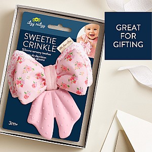 Sweetie Crinkle™ - Silicone Sensory Teether (Bow)