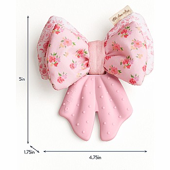 Sweetie Crinkle Silicone Sensory Teether, Bow