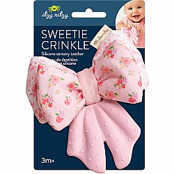 Sweetie Crinkle Silicone Sensory Teether, Bow
