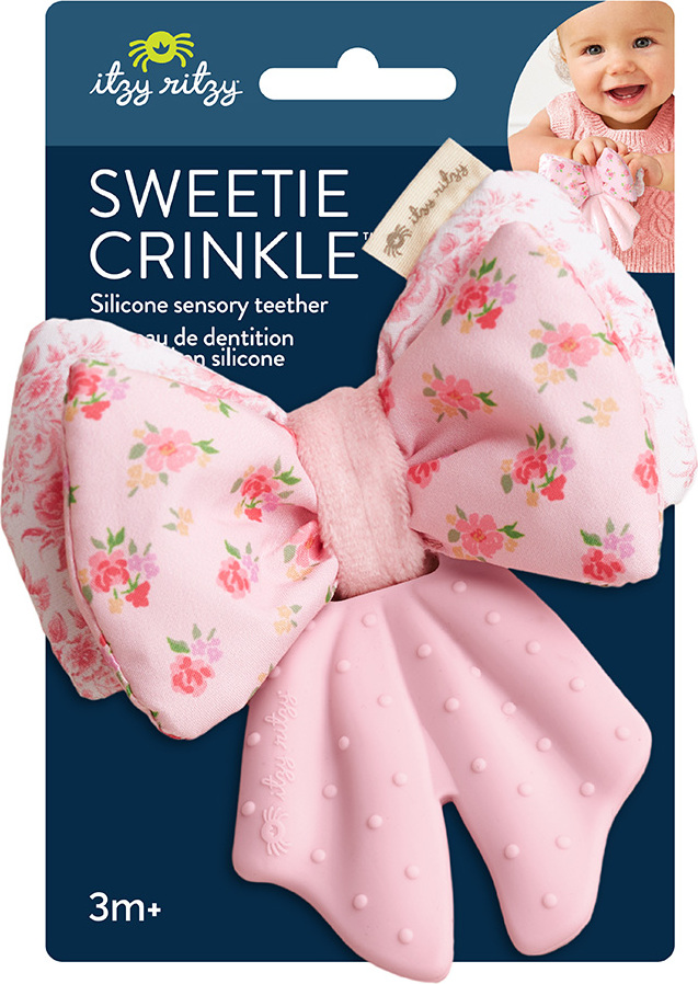 Sweetie Crinkle™ - Silicone Sensory Teether (Bow)