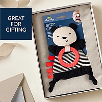 Bitzy Crinkle™ Sensory Crinkle Toy with Teether (Pauly the Panda)