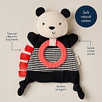 Bitzy Crinkle™ Sensory Crinkle Toy with Teether (Pauly the Panda)