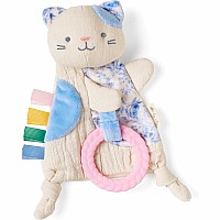 Bitzy Crinkle Sensory Crinkle Toy with Teether (Kinsley the Kitty)
